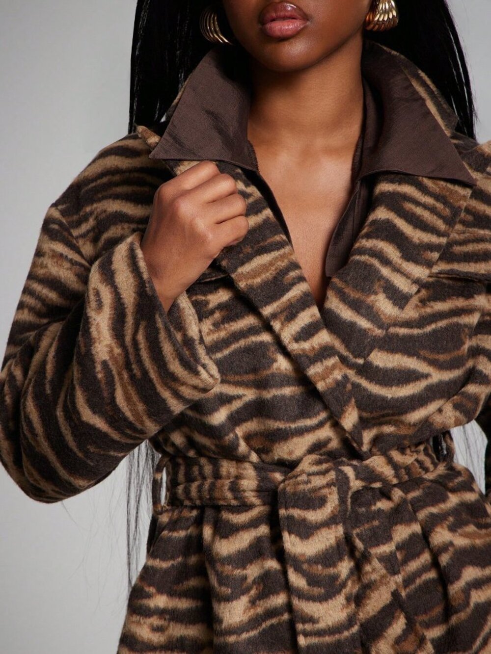 Multicolor Casual Women's Teddy Jacket - Picture 6 of 7